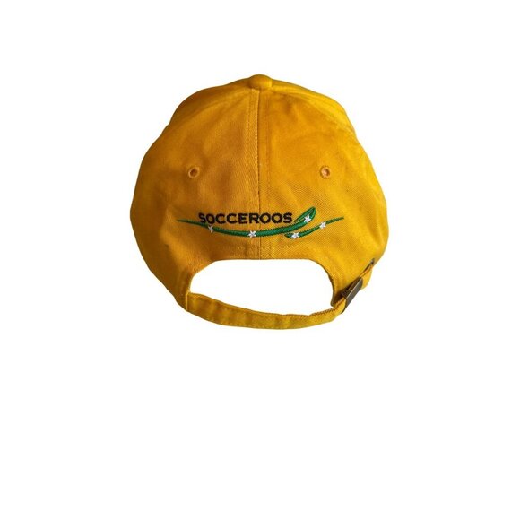 Australia Soccer Cap Yellow Adjustable Strap Embroidered Stars & Logo Official L - Picture 3 of 5